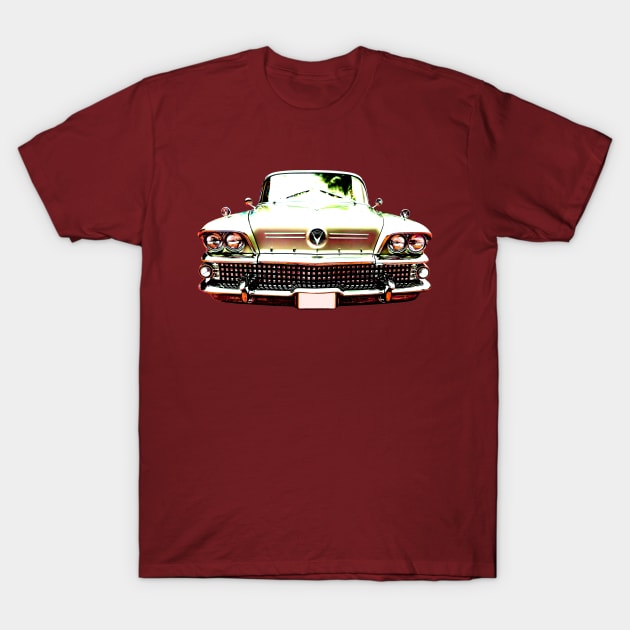 Buick Riviera 1950s American classic car high contrast T-Shirt by soitwouldseem